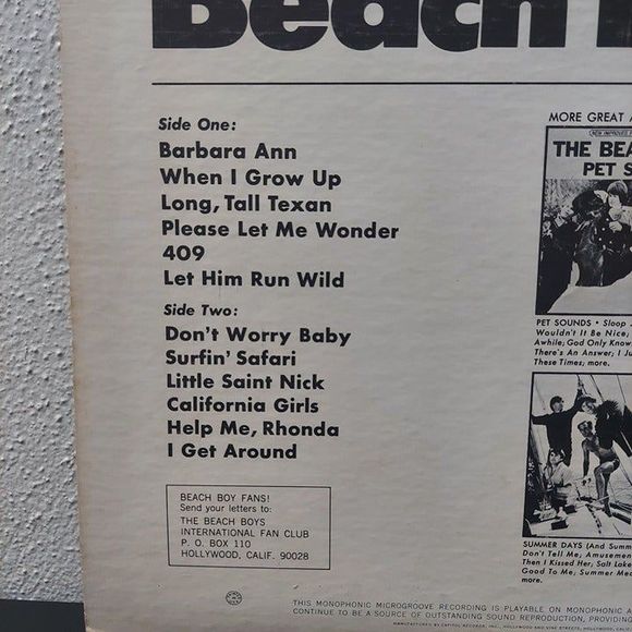 Beach Boys Vinyl LP BEST OF VOL 2 1967 Stereo Capitol Records Star Line DT 2706 - Picture 4 of 11